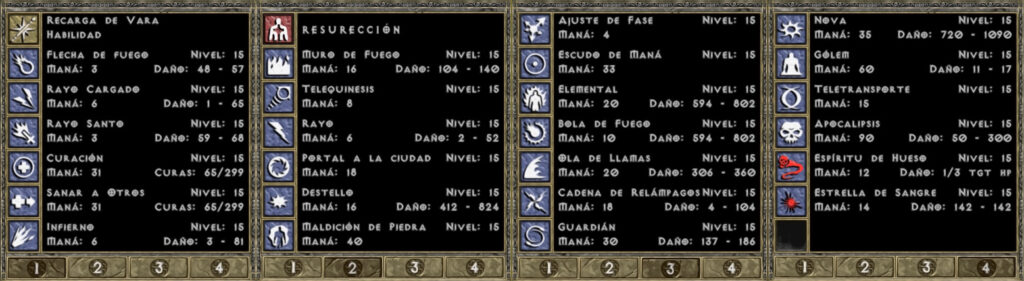 Paginas de hechizos Diablo 1