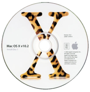 mac os x 10.2 jaguar cd logo